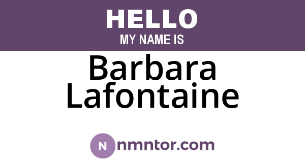 Barbara Lafontaine