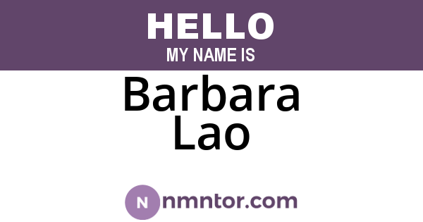 Barbara Lao