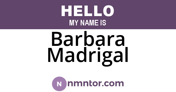 Barbara Madrigal