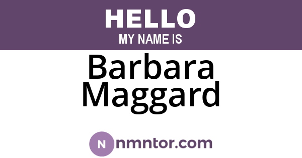 Barbara Maggard