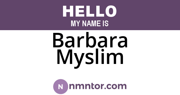 Barbara Myslim