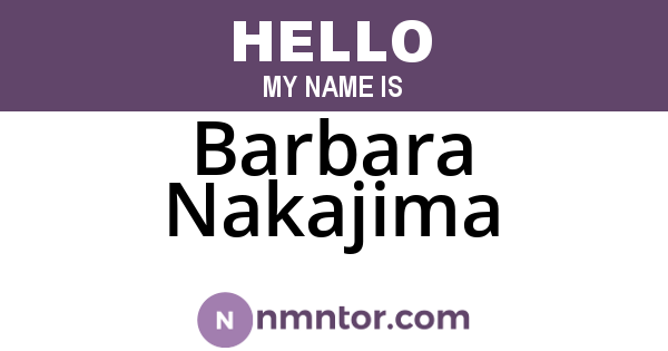 Barbara Nakajima