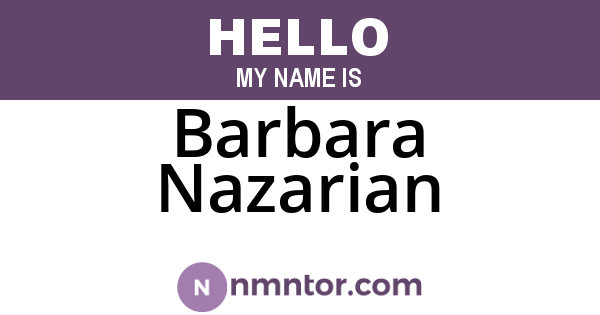 Barbara Nazarian
