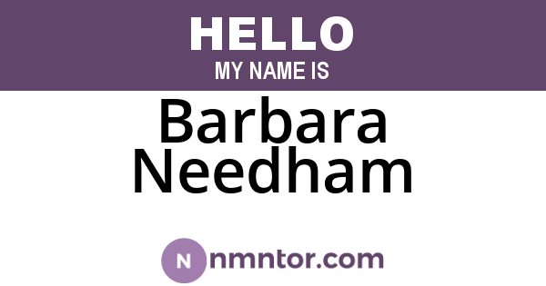 Barbara Needham