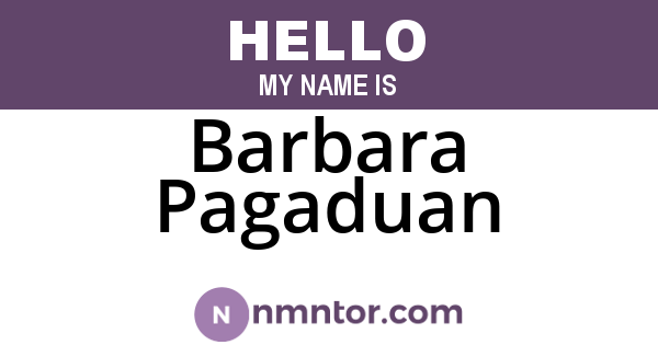 Barbara Pagaduan
