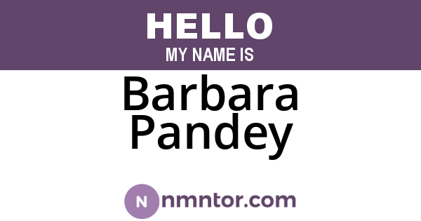 Barbara Pandey