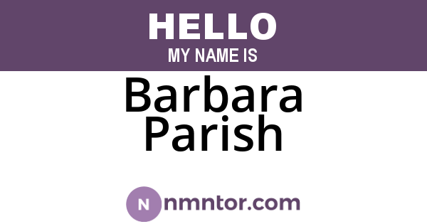 Barbara Parish