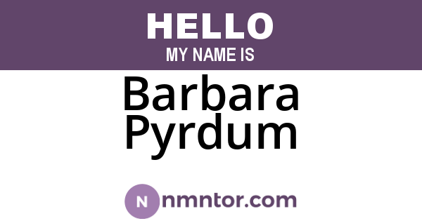Barbara Pyrdum