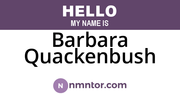 Barbara Quackenbush