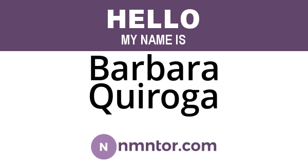 Barbara Quiroga