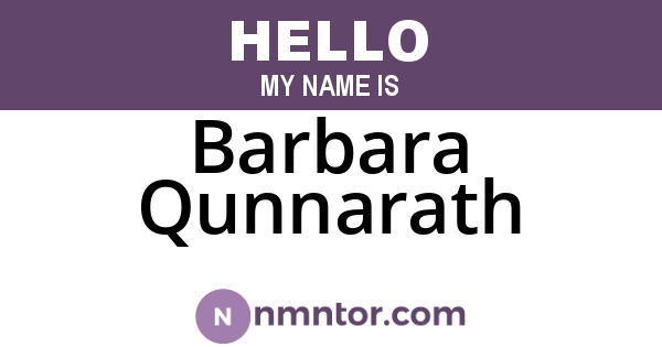 Barbara Qunnarath