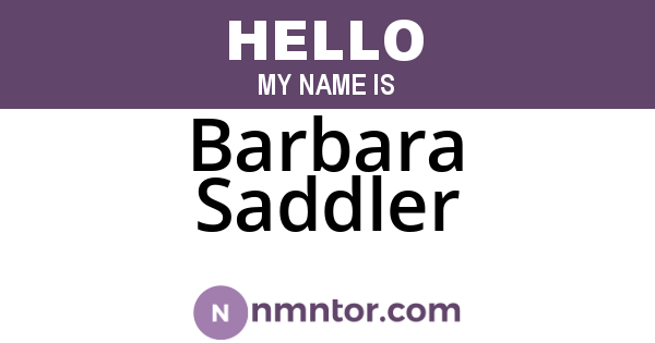 Barbara Saddler