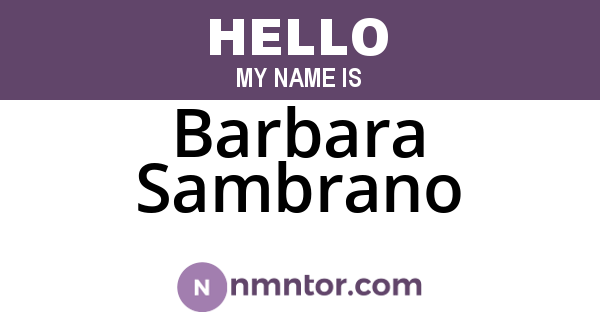 Barbara Sambrano