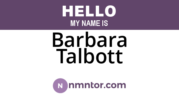 Barbara Talbott
