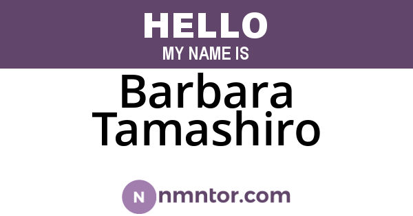 Barbara Tamashiro
