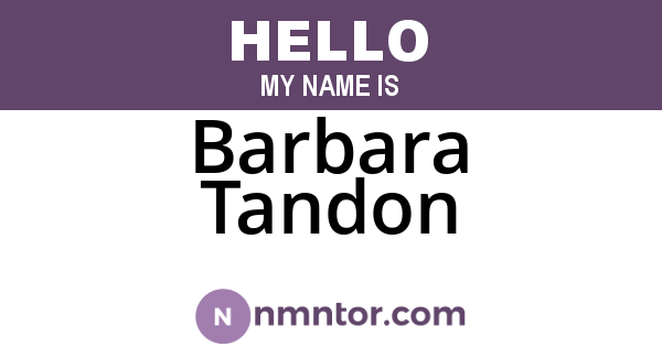 Barbara Tandon