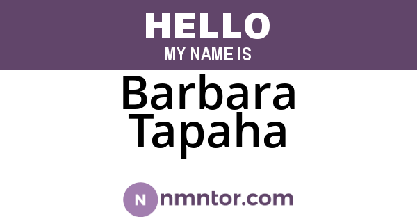 Barbara Tapaha