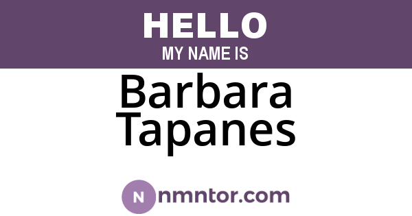 Barbara Tapanes
