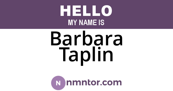 Barbara Taplin