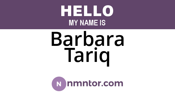 Barbara Tariq