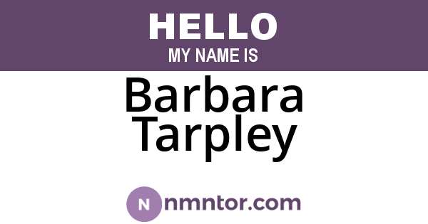 Barbara Tarpley