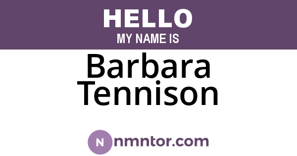 Barbara Tennison