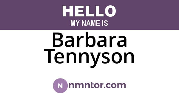 Barbara Tennyson
