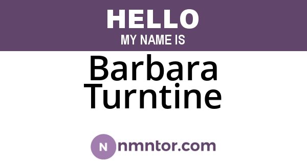 Barbara Turntine