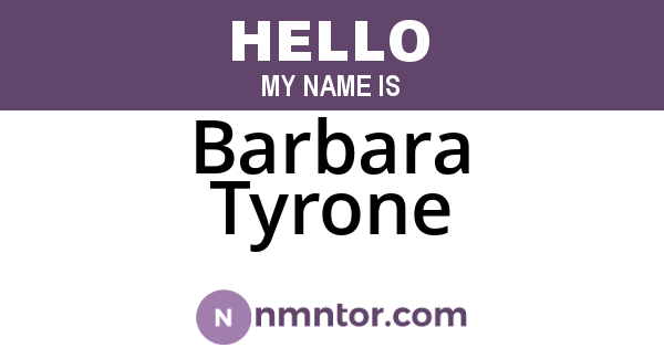 Barbara Tyrone