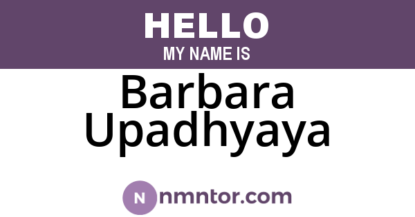 Barbara Upadhyaya