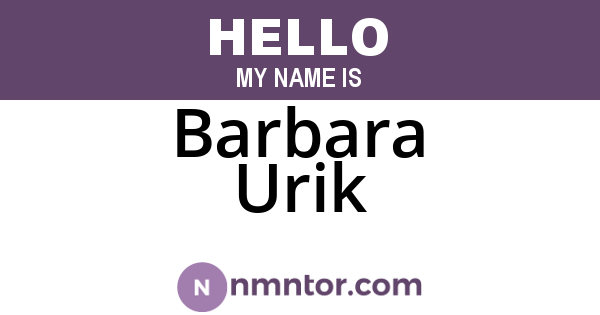 Barbara Urik