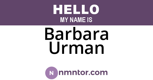 Barbara Urman