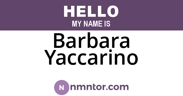Barbara Yaccarino