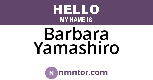 Barbara Yamashiro