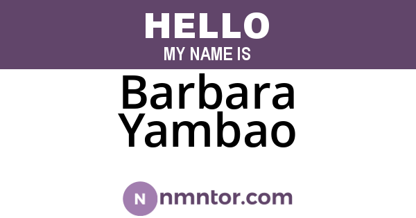 Barbara Yambao