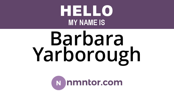 Barbara Yarborough