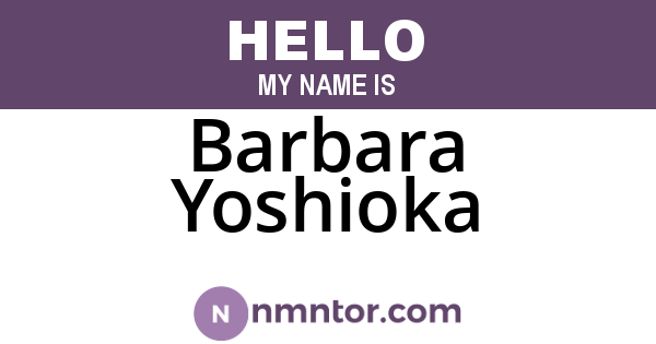 Barbara Yoshioka