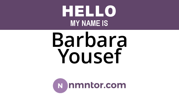 Barbara Yousef