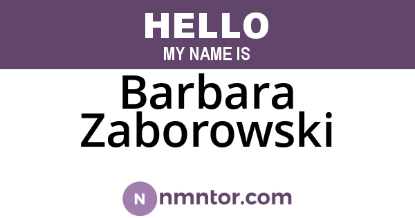 Barbara Zaborowski