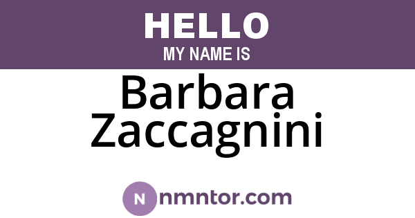 Barbara Zaccagnini