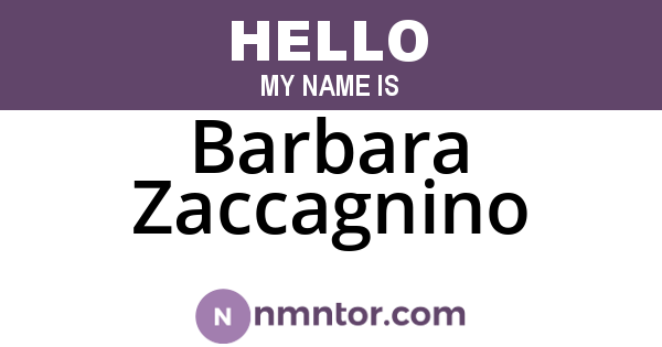 Barbara Zaccagnino