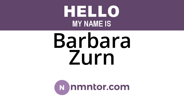 Barbara Zurn