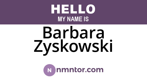 Barbara Zyskowski