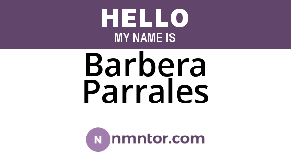 Barbera Parrales
