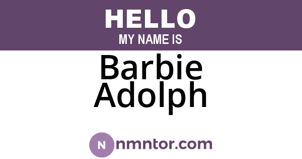 Barbie Adolph