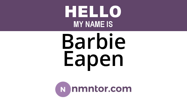 Barbie Eapen