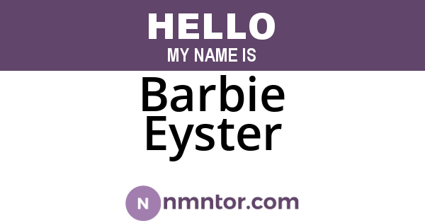 Barbie Eyster