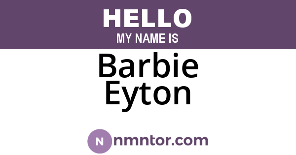 Barbie Eyton