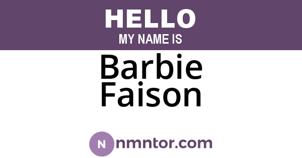 Barbie Faison