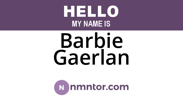 Barbie Gaerlan